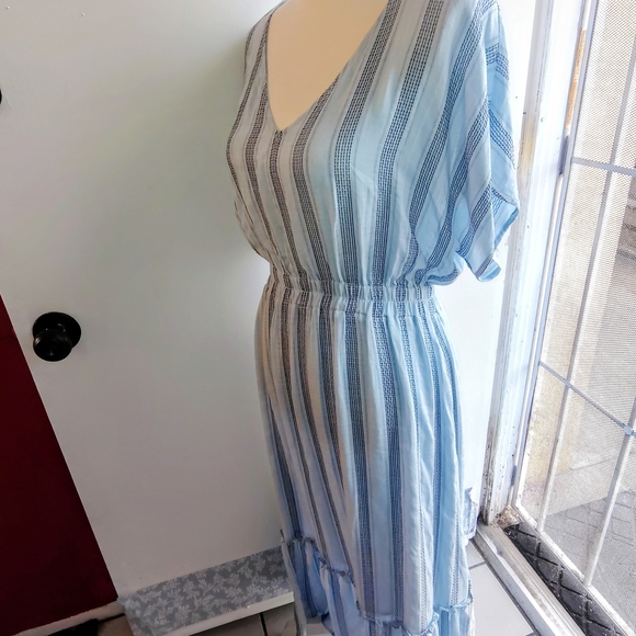 Kori Light Blue Striped Maxi Dress - Picture 8 of 8